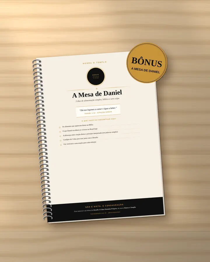 Capa do bônus A Mesa de Daniel com o selo Bônus